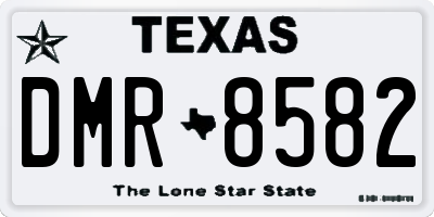 TX license plate DMR8582