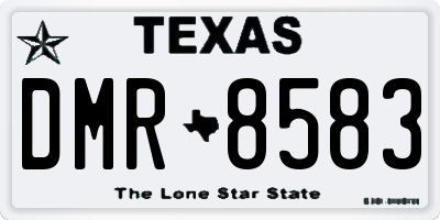 TX license plate DMR8583