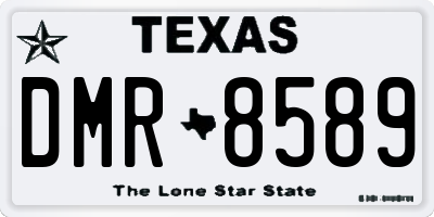 TX license plate DMR8589