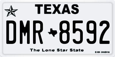 TX license plate DMR8592