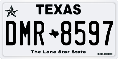 TX license plate DMR8597