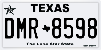 TX license plate DMR8598