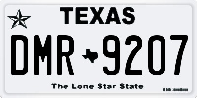 TX license plate DMR9207