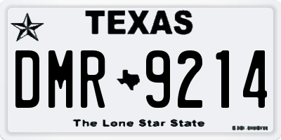 TX license plate DMR9214