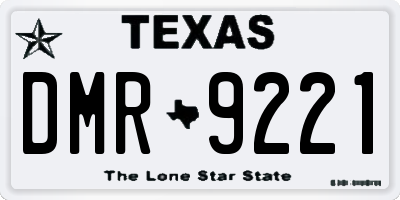 TX license plate DMR9221