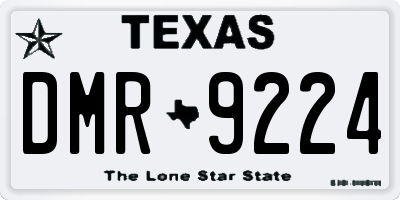 TX license plate DMR9224