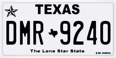 TX license plate DMR9240