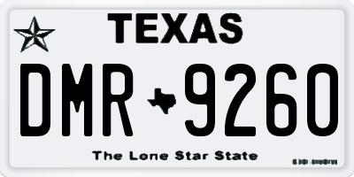 TX license plate DMR9260
