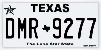 TX license plate DMR9277