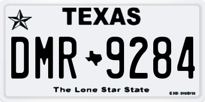 TX license plate DMR9284