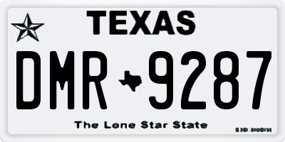 TX license plate DMR9287