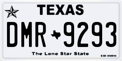 TX license plate DMR9293