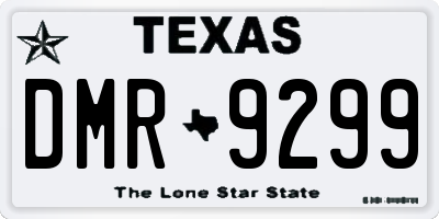 TX license plate DMR9299