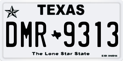TX license plate DMR9313
