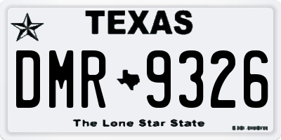 TX license plate DMR9326