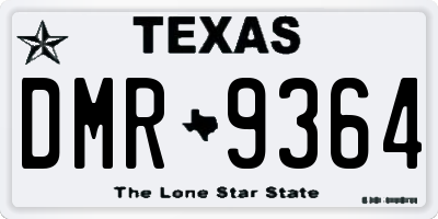 TX license plate DMR9364