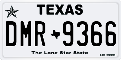 TX license plate DMR9366