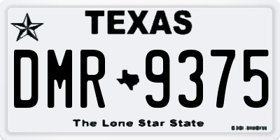 TX license plate DMR9375
