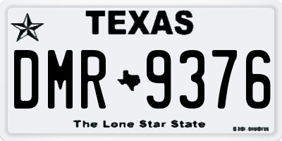 TX license plate DMR9376