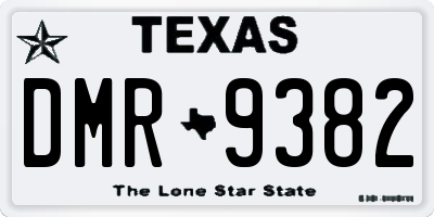 TX license plate DMR9382