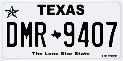 TX license plate DMR9407