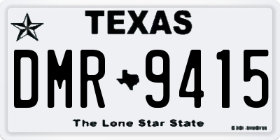 TX license plate DMR9415