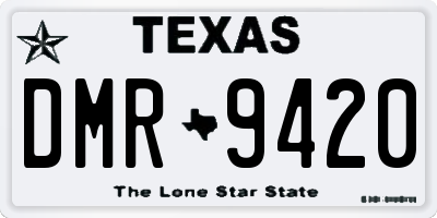 TX license plate DMR9420