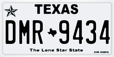 TX license plate DMR9434