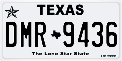 TX license plate DMR9436