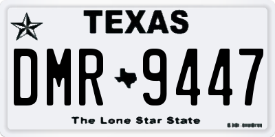 TX license plate DMR9447