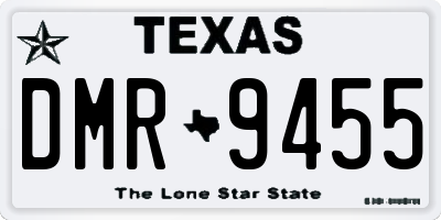 TX license plate DMR9455