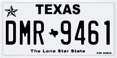 TX license plate DMR9461