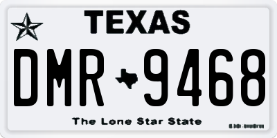 TX license plate DMR9468