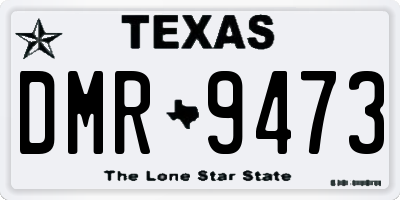 TX license plate DMR9473
