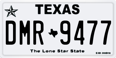 TX license plate DMR9477