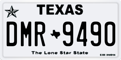 TX license plate DMR9490