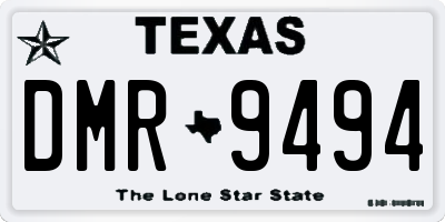 TX license plate DMR9494
