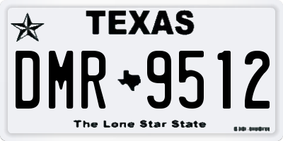 TX license plate DMR9512