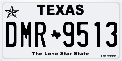 TX license plate DMR9513