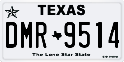 TX license plate DMR9514