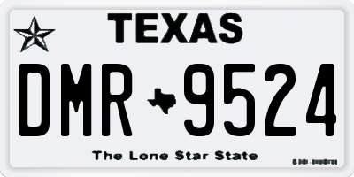 TX license plate DMR9524