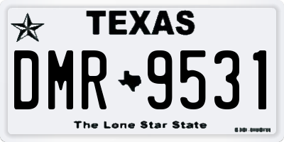 TX license plate DMR9531