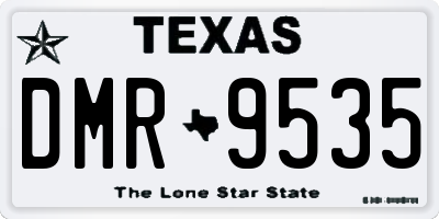 TX license plate DMR9535