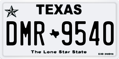 TX license plate DMR9540