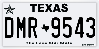 TX license plate DMR9543