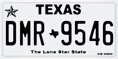 TX license plate DMR9546