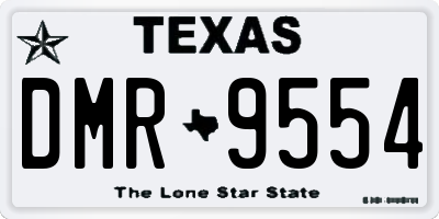 TX license plate DMR9554