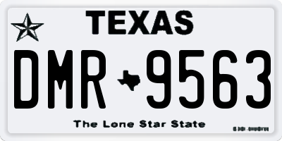TX license plate DMR9563