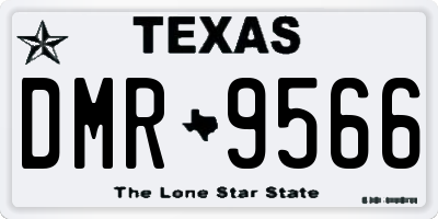 TX license plate DMR9566