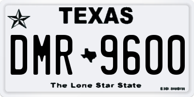 TX license plate DMR9600